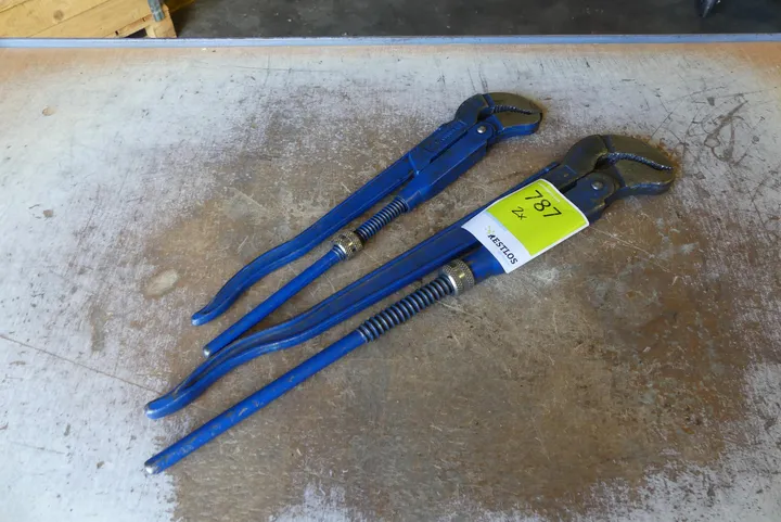2x Rohrzange (blau)